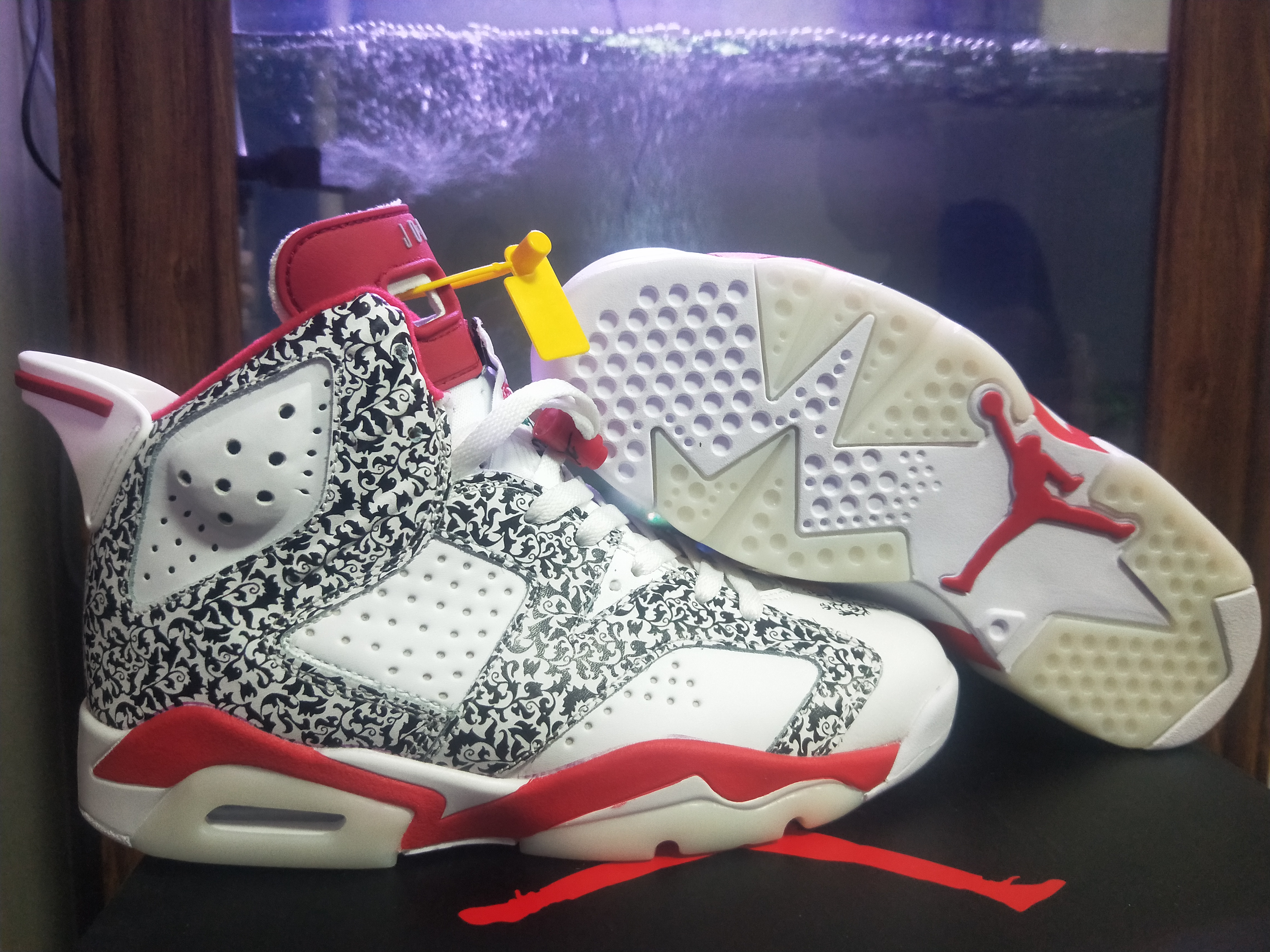 2020 Air Jordan 6 Retro Rose White Grey Red Shoes - Click Image to Close